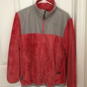 Red Orange Fuzzy North Face